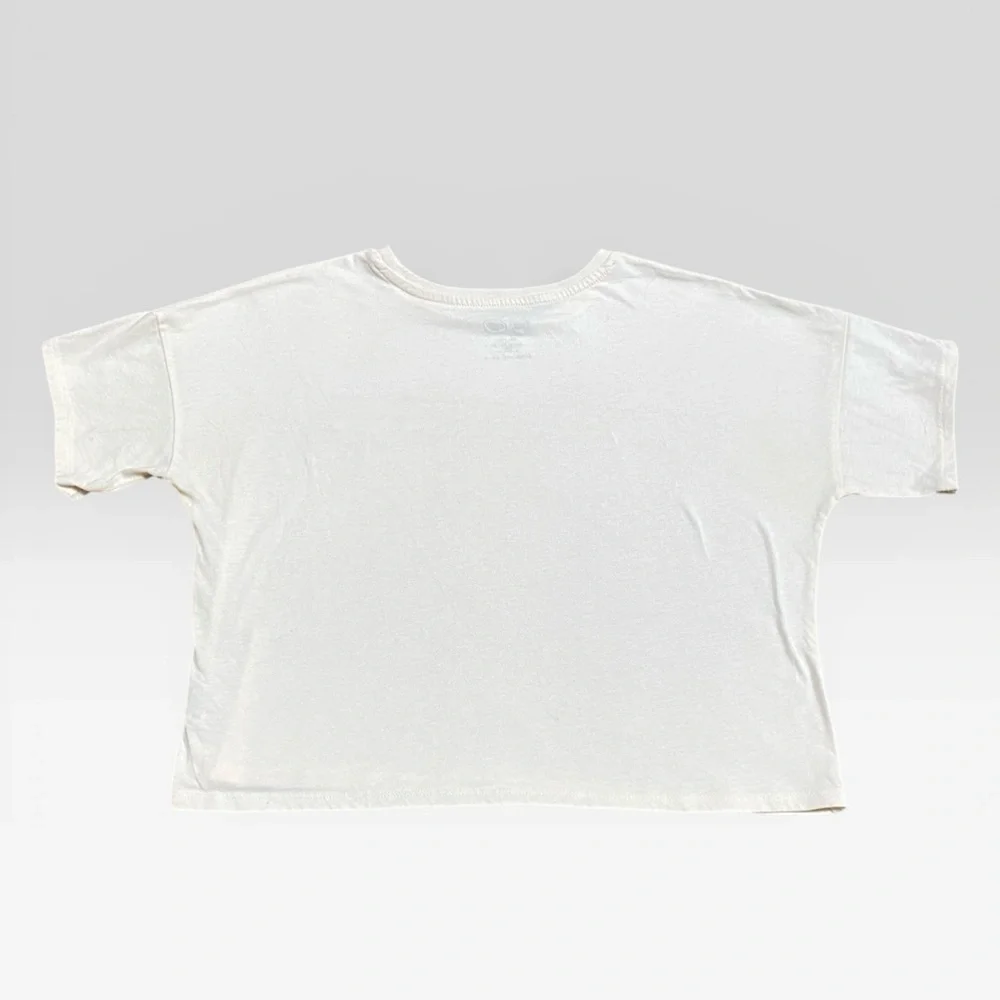 Cream Girls Crop  Top With Crayola Graphic Design